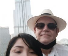 Selfie nearby Burj Khalifa